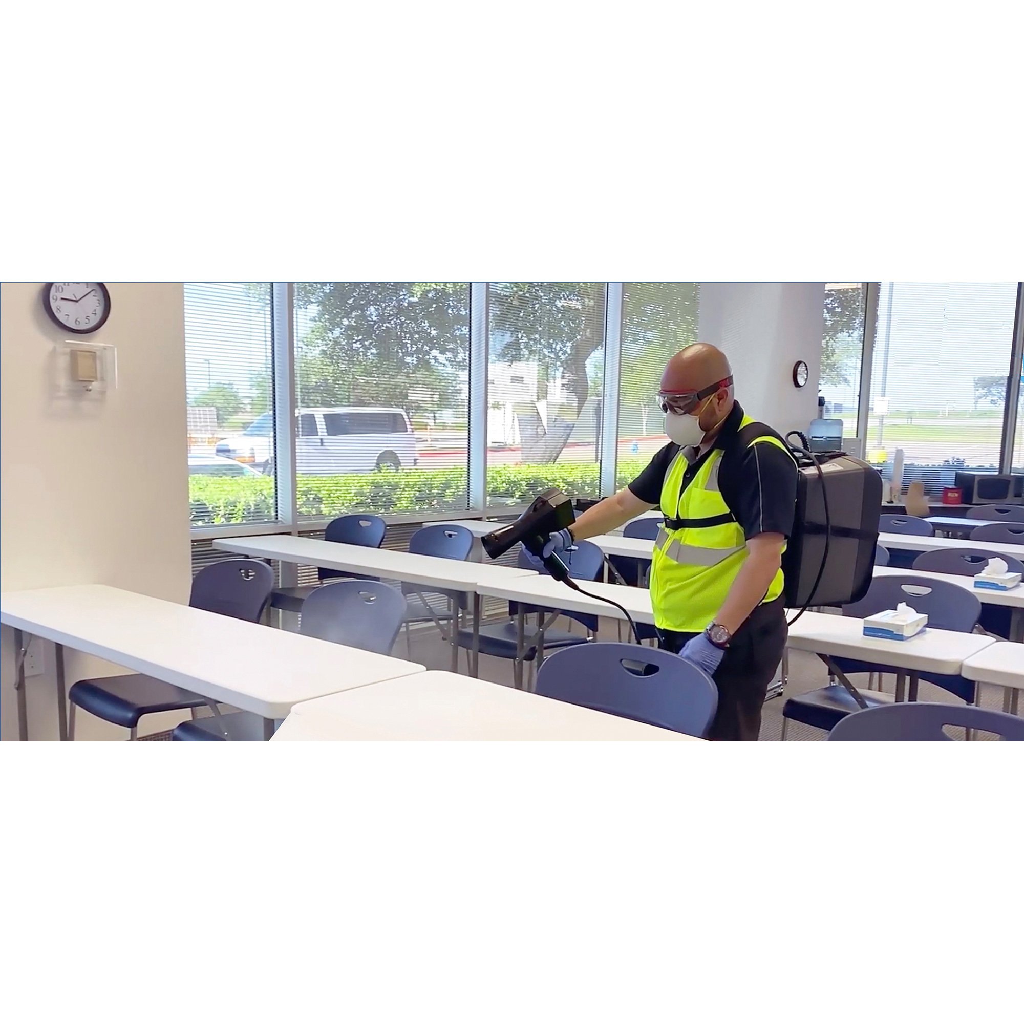 Disinfecting with a NonElectrostatic Sprayer